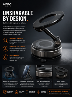 NERO GRIP Magnetic Vacuum Phone Mount